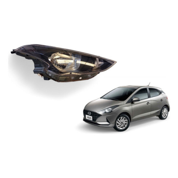 Farol Direito Rh Ld Hyundai Hb20 92102r1000 2019/2022