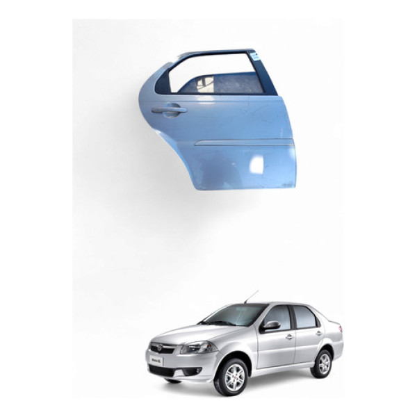 Porta Traseira Lado Direito Fiat Siena 2013/2014 Com Detalhe