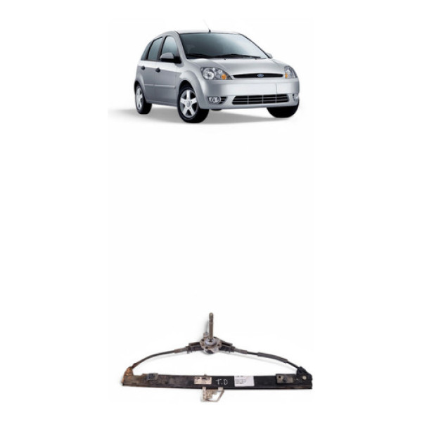 Máquina Vidro Traseira Direita Ford Fiesta 2004 2s65a27000af