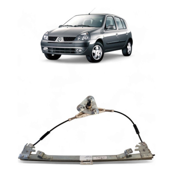 Máquina De Vidro Manual Dianteira L/e Renault Clio 2008/09
