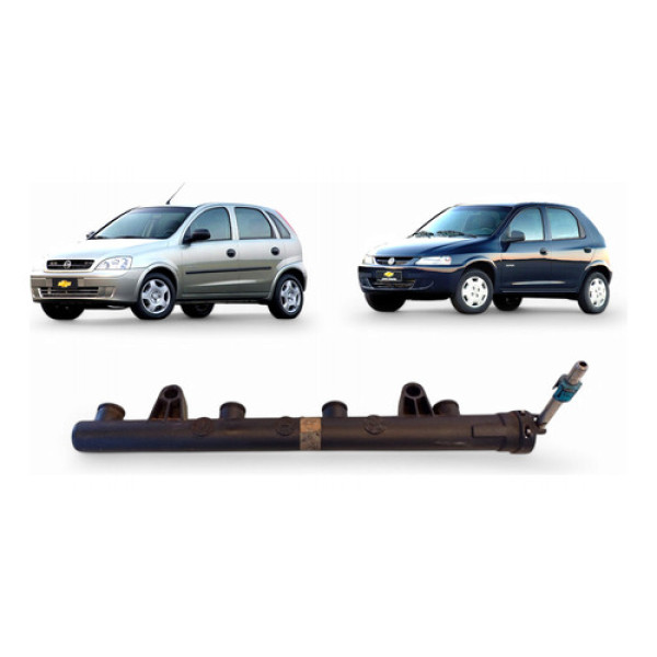 Flauta Bico Injetor Gm Corsa Celta Vhc 1.0 2003/09 25312141