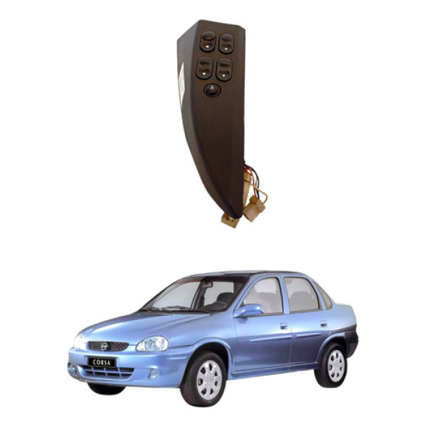 Botão Comando Vidro Diant Esq Gm Corsa Classic 1.0 2000