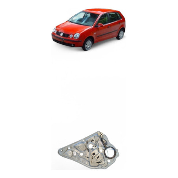 Suporte Máquina Vidro Traseira Esq Volkswagen Polo 2003/2004