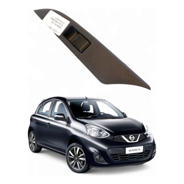 Botão Comando Vidro Elétrico Trás Esq Nissan March 1.6 2020