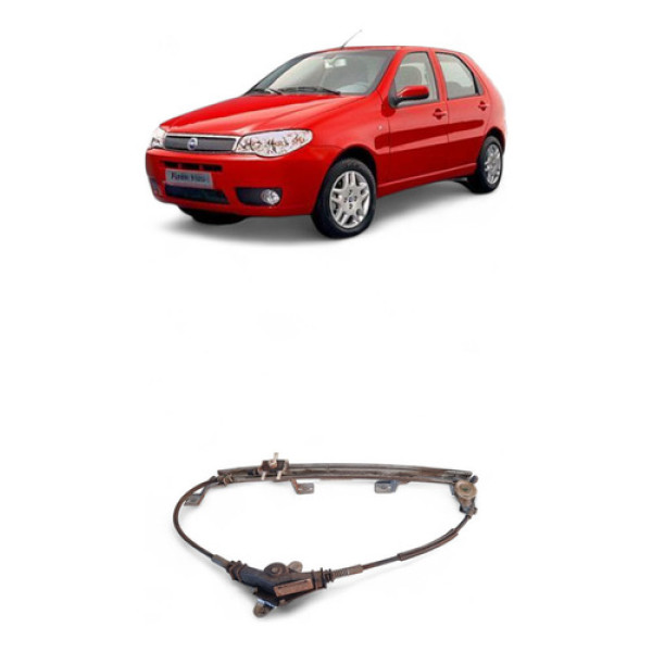 Máquina Vidro Manual Traseira Direita Fiat Palio 2003/2004