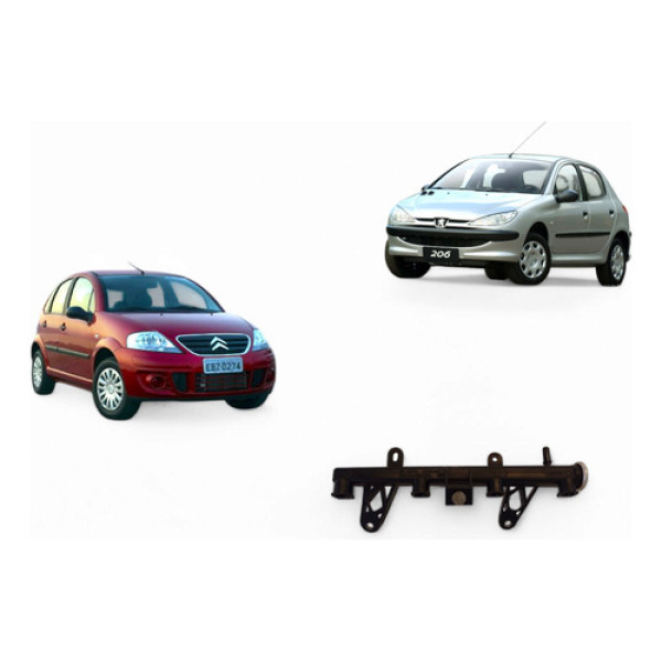 Flauta Bico Injetor Citr C3 Peugt 206 1.4 09/13 9661364380