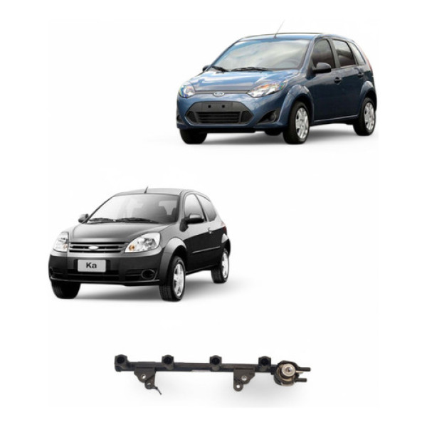 Flauta Do Bico Injetor Ford Ka Fiesta  2010/12 2n1u9d280da