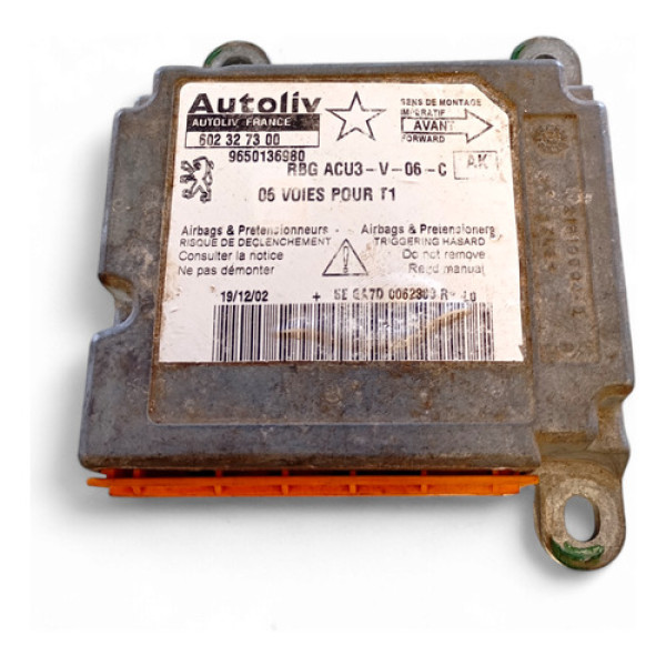 Módulo Air-bag Peugeot 206 2001/08 602327300 9650136980