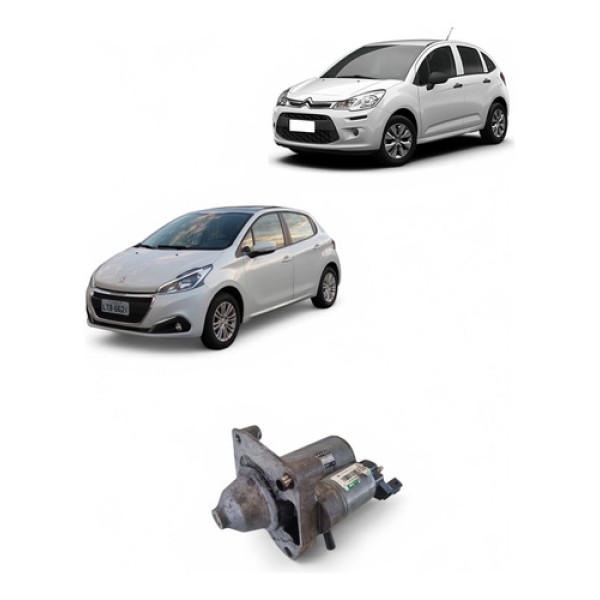 Motor Partida Peugeot 208 Citroen C3 1.2 Flex 2016/2020