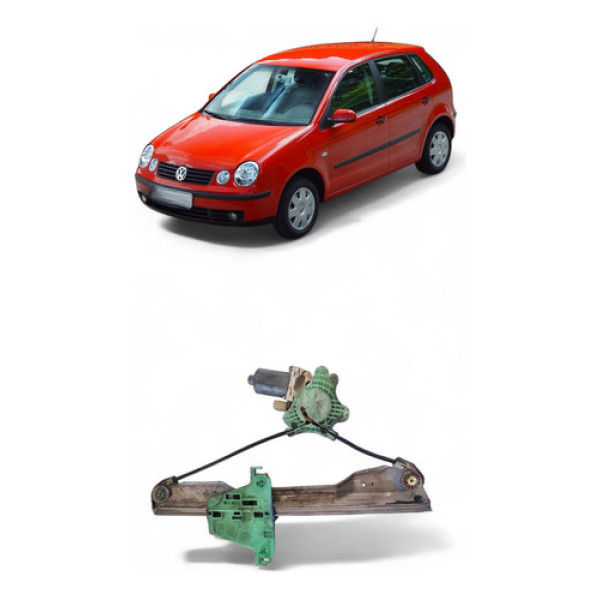 Máquina Vidro Traseira Esquerda Volkswagen Polo 2002/2003