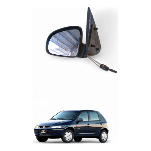 Retrovisor Manual Esquerdo Gm Celta 4p 2005/2006