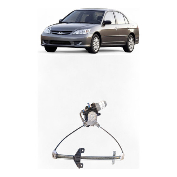 Máquina Vidro Elétrico Traseira Esquerda Honda Civic 2004