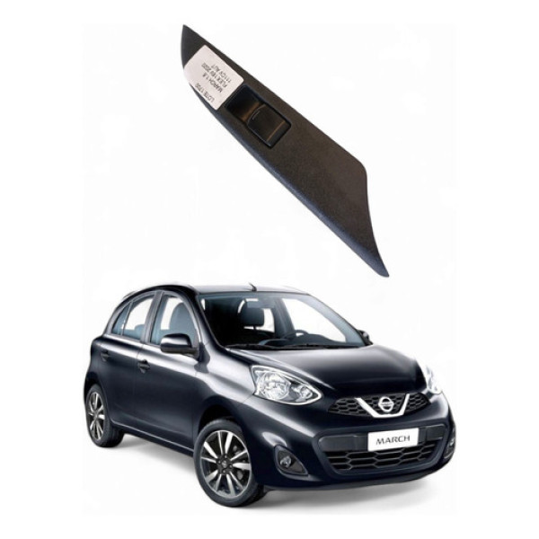 Botão Comando Vidro Tras Elétrico Nissan March 2020 1.6