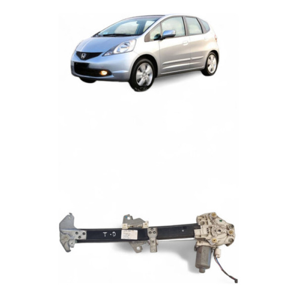 Máquina Vidro Traseira Direita Honda Fit 2008/2009