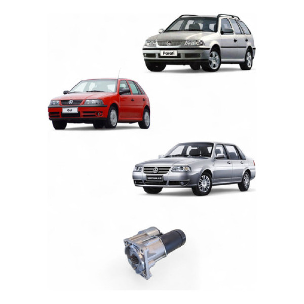 Motor Partida Arranque Vw Gol Parati Santana Ap 1.6 1.8 2.0