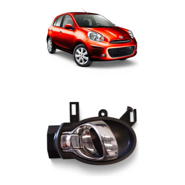 Maçaneta Interna Traseira L/d Nissan March 2013/14