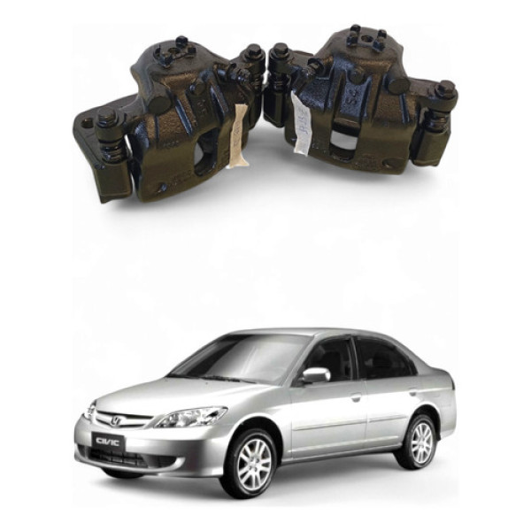 Par Pinça Freio Dianteiro Honda Civic 1.7 2001/2006
