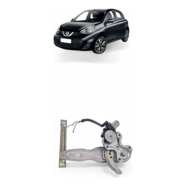Máquina Vidro Traseira Esquerda Nissan March 2020