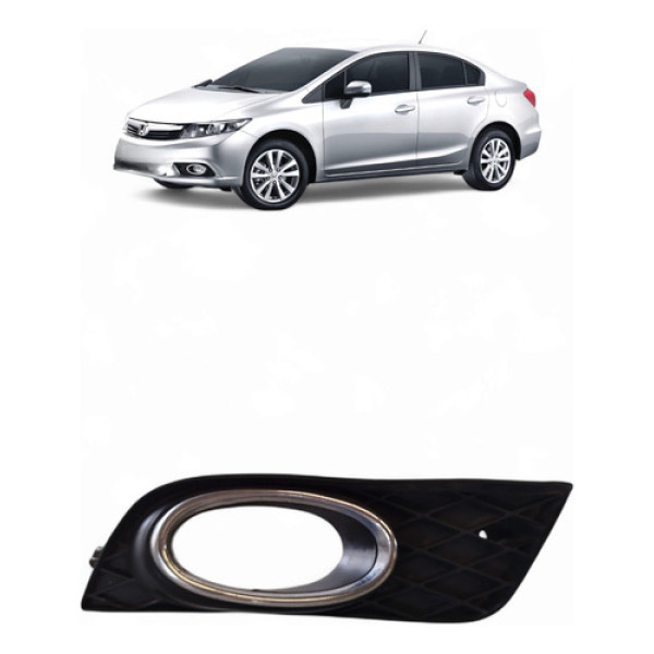 Moldura Farol Milha Direito Honda Civic 2013/14